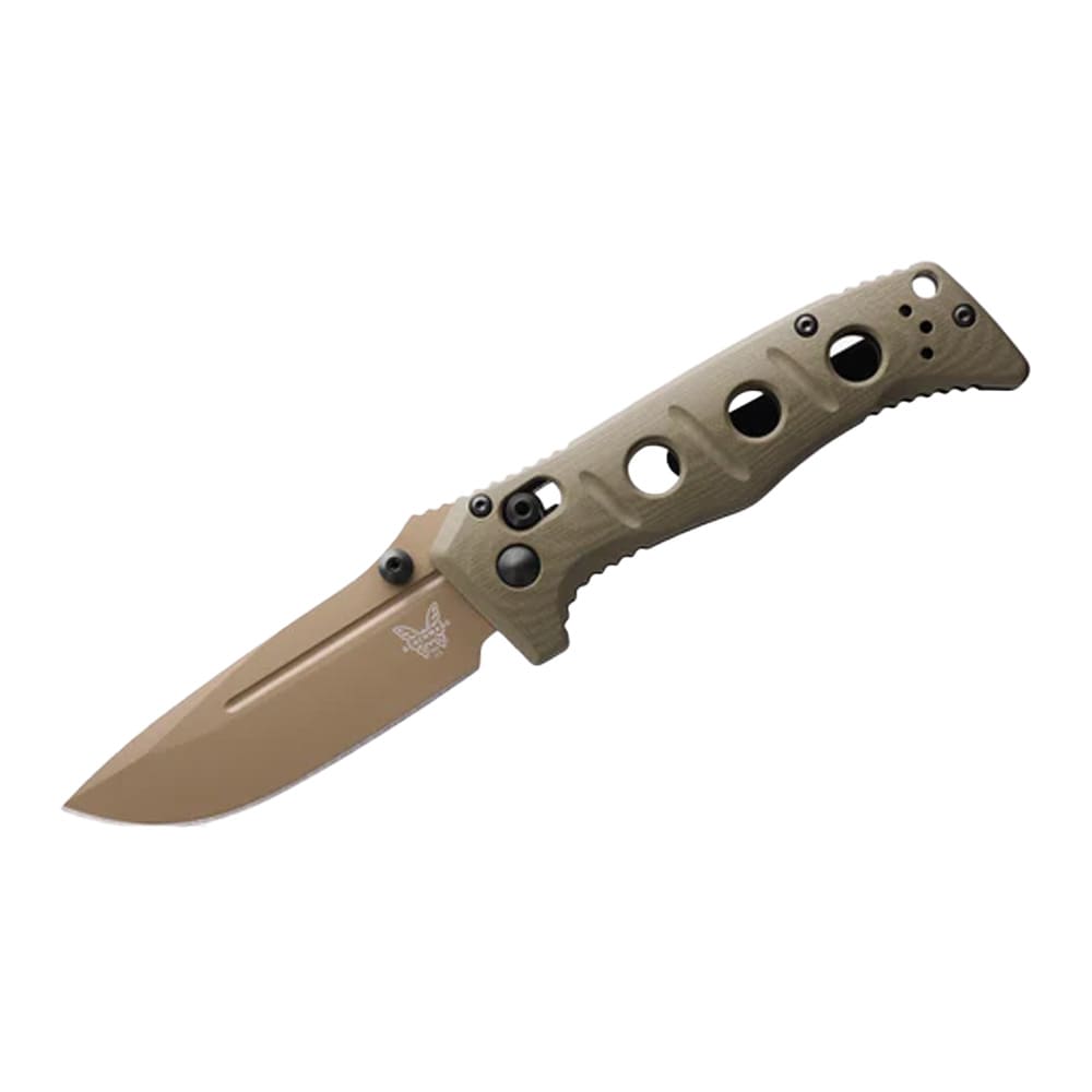 Benchmade Sibert Mini Adamas AXIS Stud Drop-Point Olive Drab Green G10 Knife 273FE-2