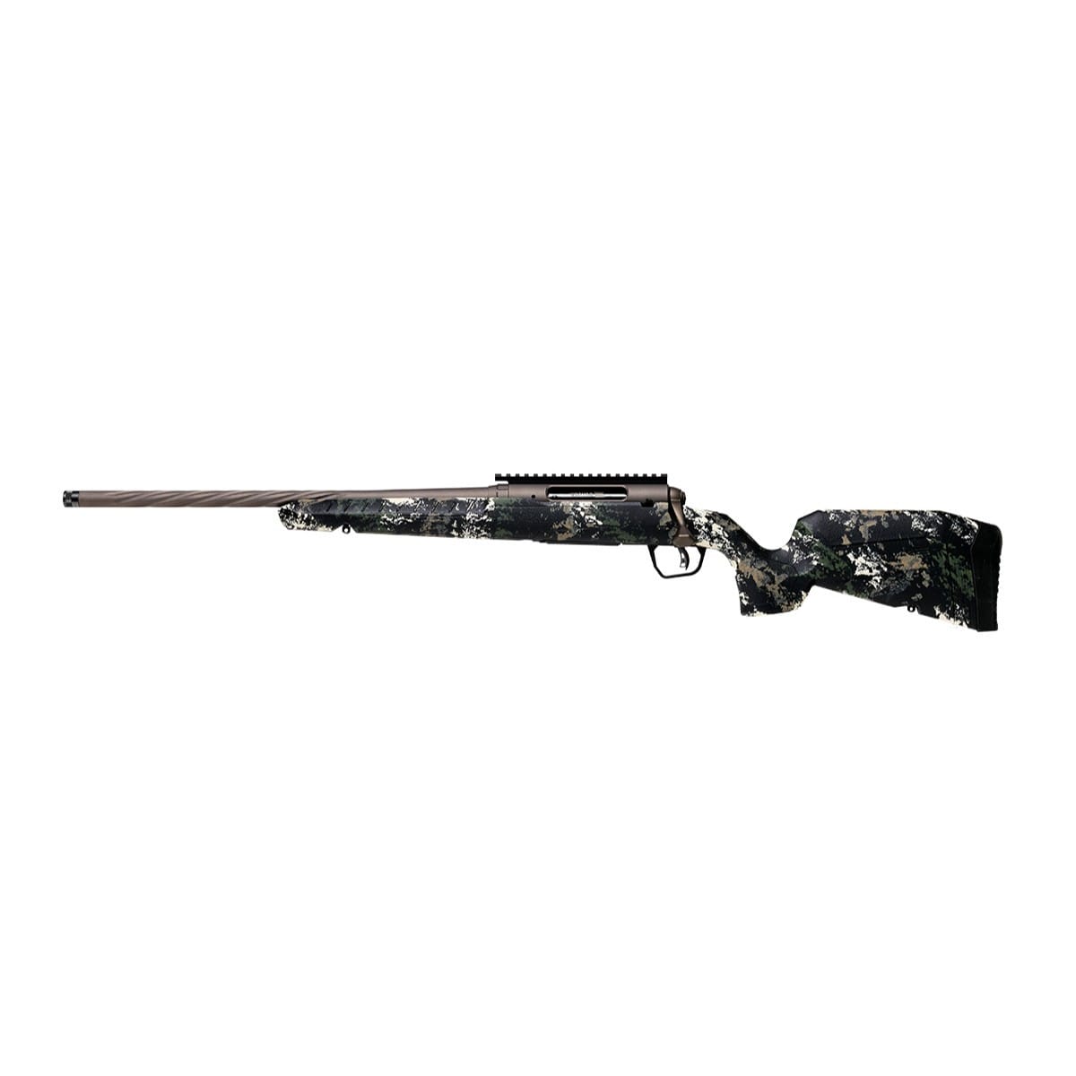 Savage Arms G4 Axis 2 Pro Forest SP Camo LH 7mm-08 REM 1:9.5" 5/8x24 20" Heavy Sporter Spiral Fluted Bbl Carbon Steel/Synth Gun Metal BRZ Rifle 33289 - Main Image