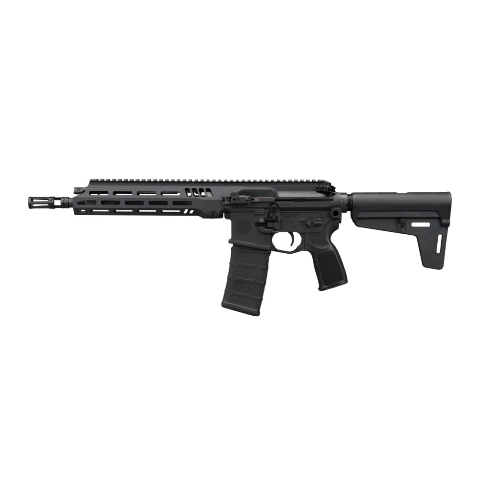Sig Sauer SIG516 G3 5.56 NATO 11.5" Bbl Flash Hider AL M-LOK Handguard Matchlite Duo Curved BSL Brace Black Pistol w/(1) 30rd Mag P516G3-556N-11B - Main Image