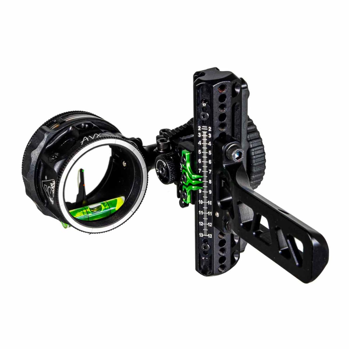 Driver Plus Slider Sight-Mathews Bridge-Lock - w/ AVX-41 Scope - Ranger Pin- .019 Green/Red Fiber-Stealth ADVP-BR19-4AB - Main Image