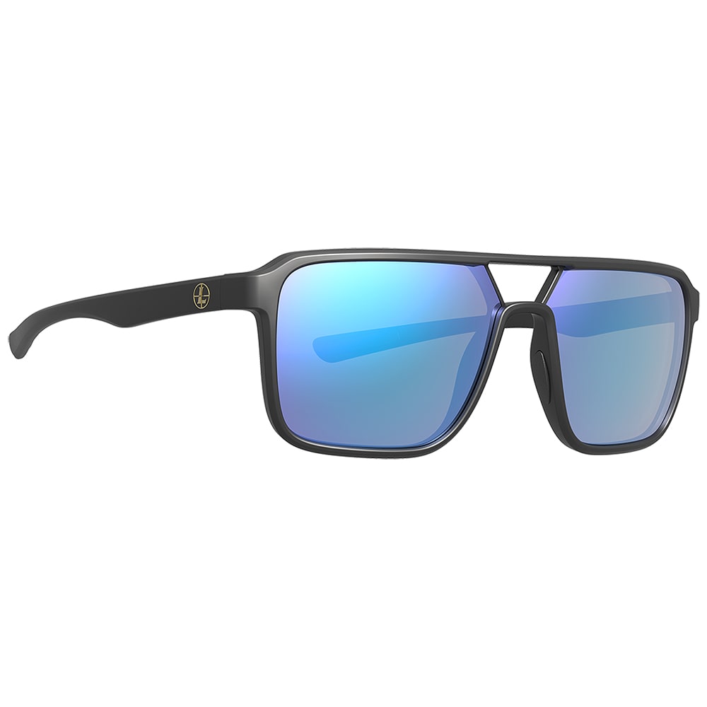 Leupold Bridger Matte Black Performance Eyewear w/Blue Mirror Lenses 186748