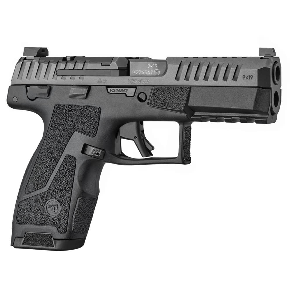 CZ Duty 4.0C, IL, CO, VT 9mm 4" Bbl OR H3 Night Sights Manual Saftey Ambi Slide Stop/Mag Catch Poly Frame & Grip Black Pistol w/(2) 15rd Mags 95097 - Main Image