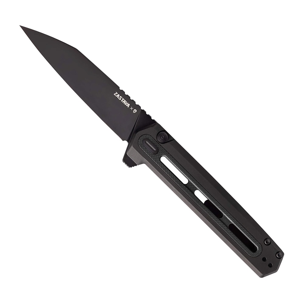 Tekto F4 Echo Black S35VN Blade Aluminum Handle Black G10 Inserts Black Accents Drop Lock Fine Edge Folding Knife F4R-T6GBK-S35BK5-A1 - Main Image