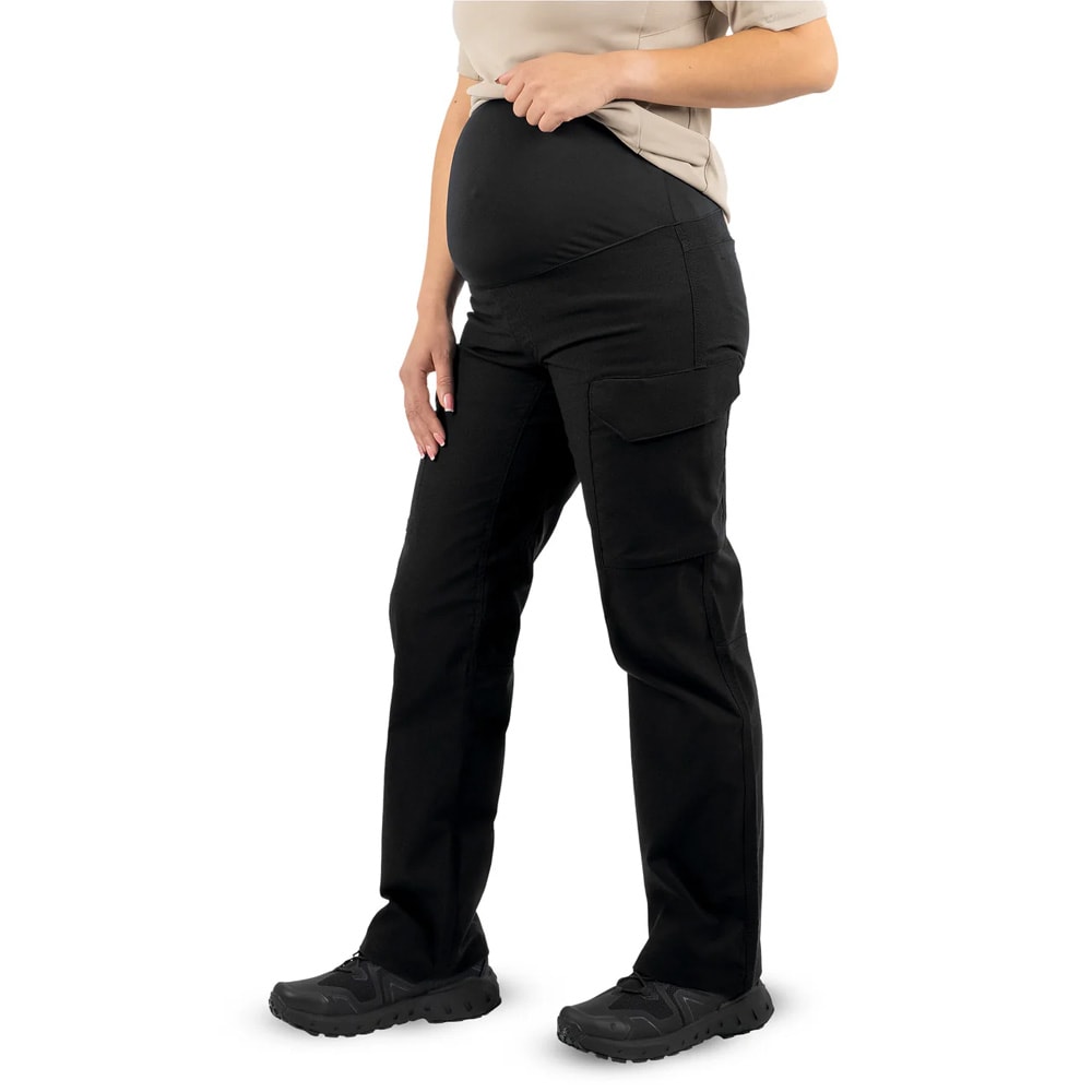 First Tactical Women's V2 Tactical Maternity Pants 2-Way Stretch Water Resistant Double-Dyed Black 124011M-019 - Main Image