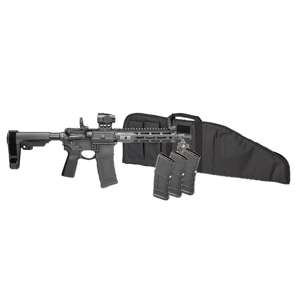 Springfield Armory Saint Victor.300 BLK 9.5" Bbl Black Pistol w/ Viridian Venta Green Dot, Rifle Bag, 4x10rd Mags, SBA3 Brace STV995300BLCV2SBAPAC - Main Image