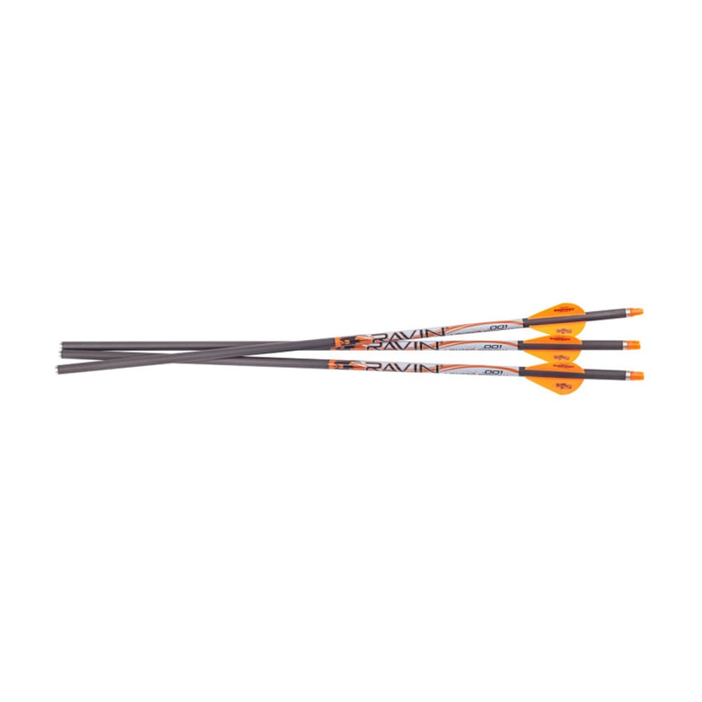 Ravin 3 Pack 400gr .001 Carbon Shaft Brass Insert 2" Vanes Polymer Nock Arrows (Not for use in R500 Crossbows) R339 - Main Image
