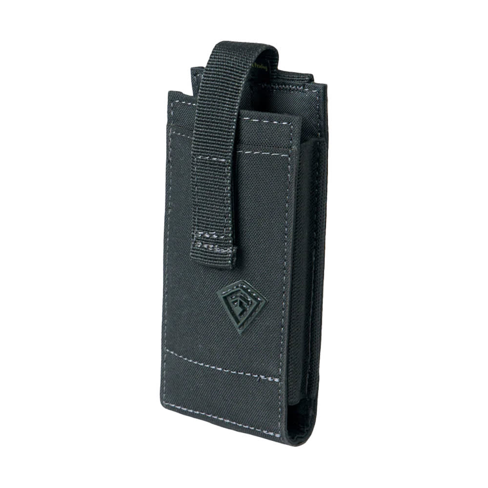 First Tactical Tactix Media Medium 500D Nylon Black Pouch 2.5x5.25x.75"" w/ 2 Hooked Lynx Attachments 180018-019-1SZ - Main Image