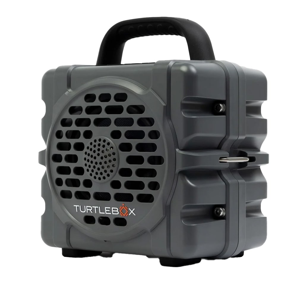 Turtlebox CUB Outdoor Bluetooth Speaker with 2-Unit Pairing & Party Mode, Steel Tie-Downs, 8.6"x7.2"x5.8", 5.3lbs, Gray TB-CUB-G1-GRAY-1 - Main Image