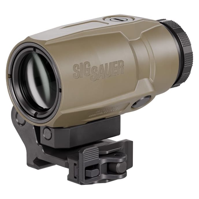 Sig Sauer JULIET5T-AMR 5x24mm Compact Magnifier w/ Flip to Side Mount, Auto-Modified Reticle System, IPX8 Waterproof, Aluminum Housing, FDE SOJ5MT11 - Main Image