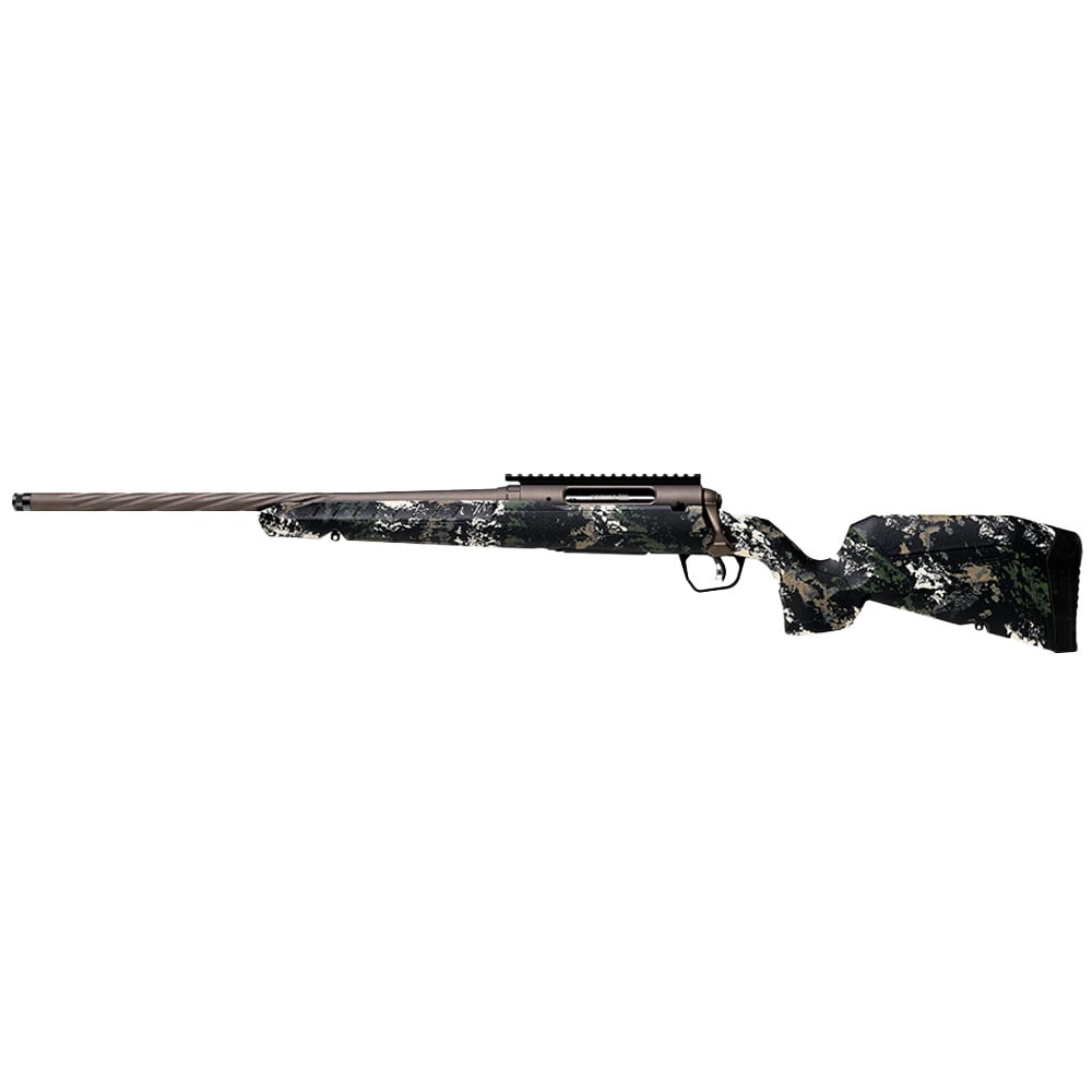 Savage Arms G4 Axis 2 Pro Forest SP Camo LH 6.5 CM 1:8" 5/8x24 20" Heavy Sporter Spiral Fluted Bbl Carbon Steel/Synth Gun Metal BRZ Rifle 33288 - Main Image