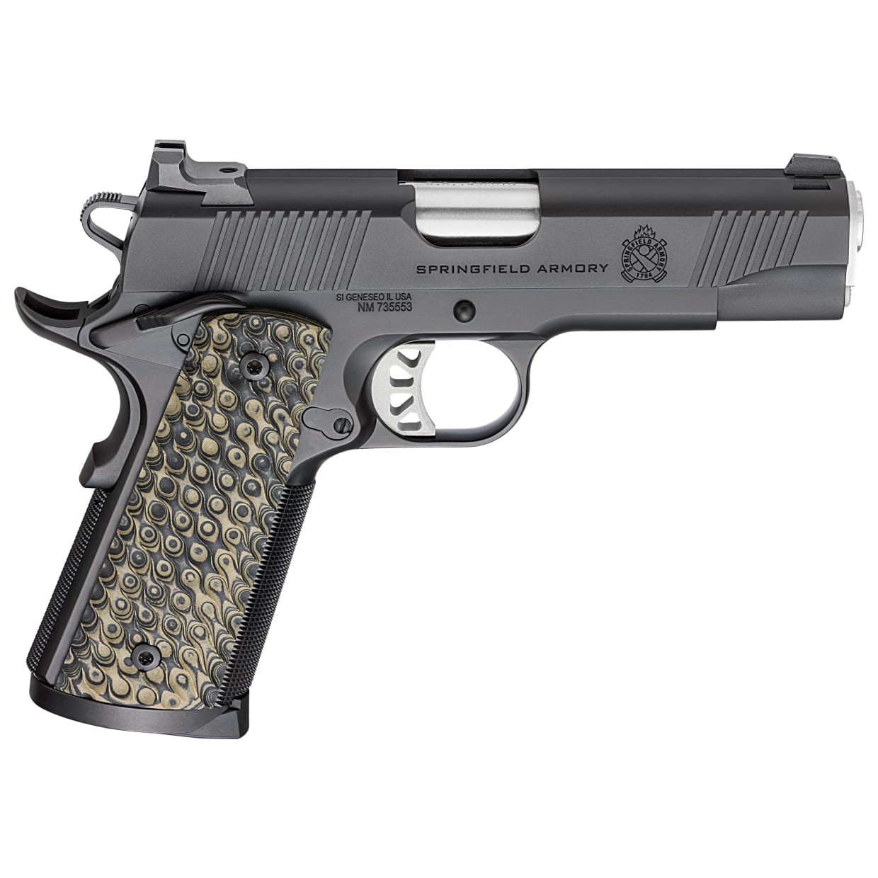 Springfield Armory 1911 Tactical Response .45 ACP 4.25" Bbl Black Handgun w/ 3-Dot Tritium Sights, 3x8rd Mags PC9124 - Main Image