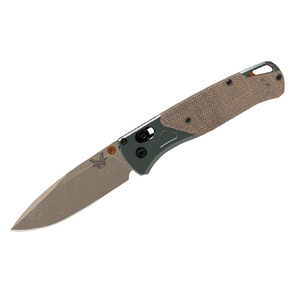 Benchmade Bugout AXIS Drop-Point Taiga Green Micarta Aluminum Knife 535FE-2602