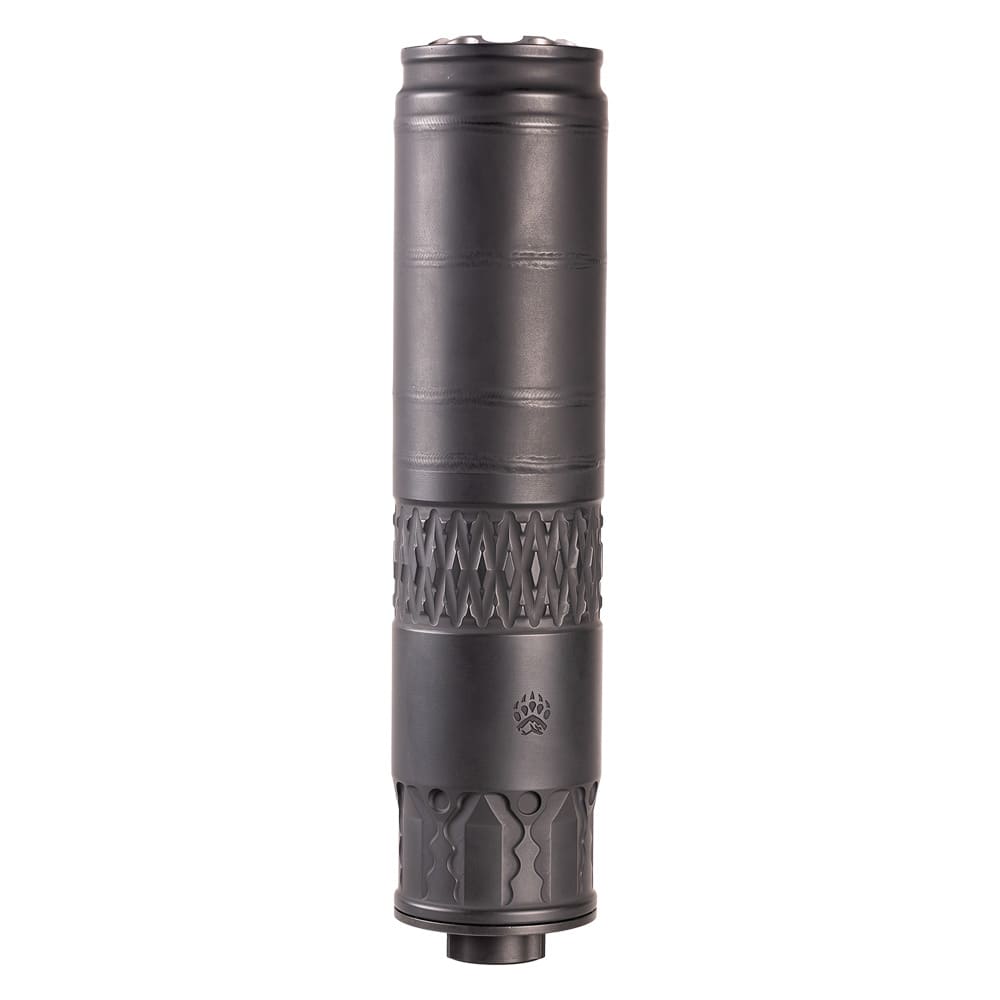 Rugged Suppressors Alaskan360 DTM Stainless Steel Baffles & Body Titanium Front Cap Black Cerakote Suppressor w/Direct Thread Mount (5/8x24) AK360DT - Main Image