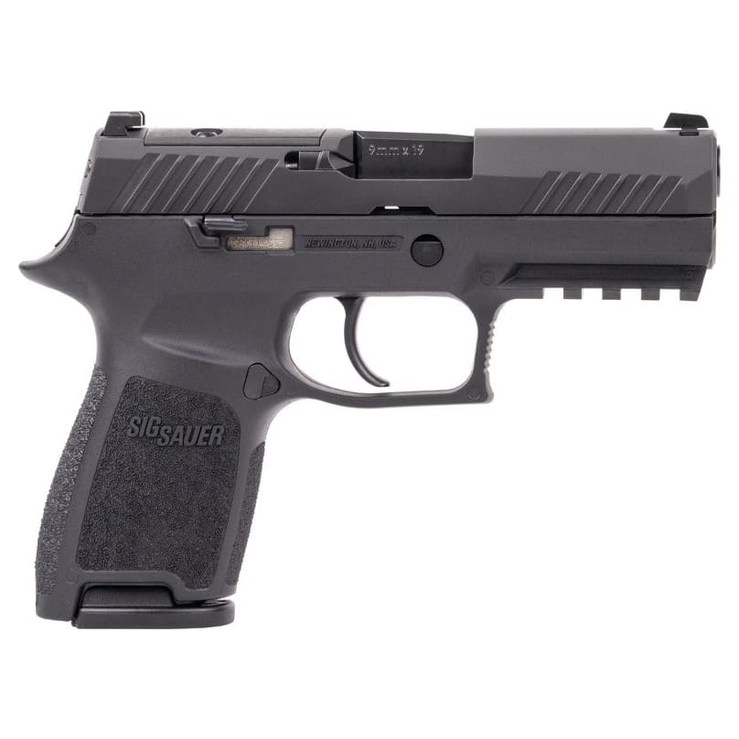 Sig Sauer P320 Compact MA Compliant P320 9mm 3.9" Bbl Blk Striker Siglite Optic Ready MS Pistol w/(2)10rd Mags 320C-9-BSSP-MS-MA