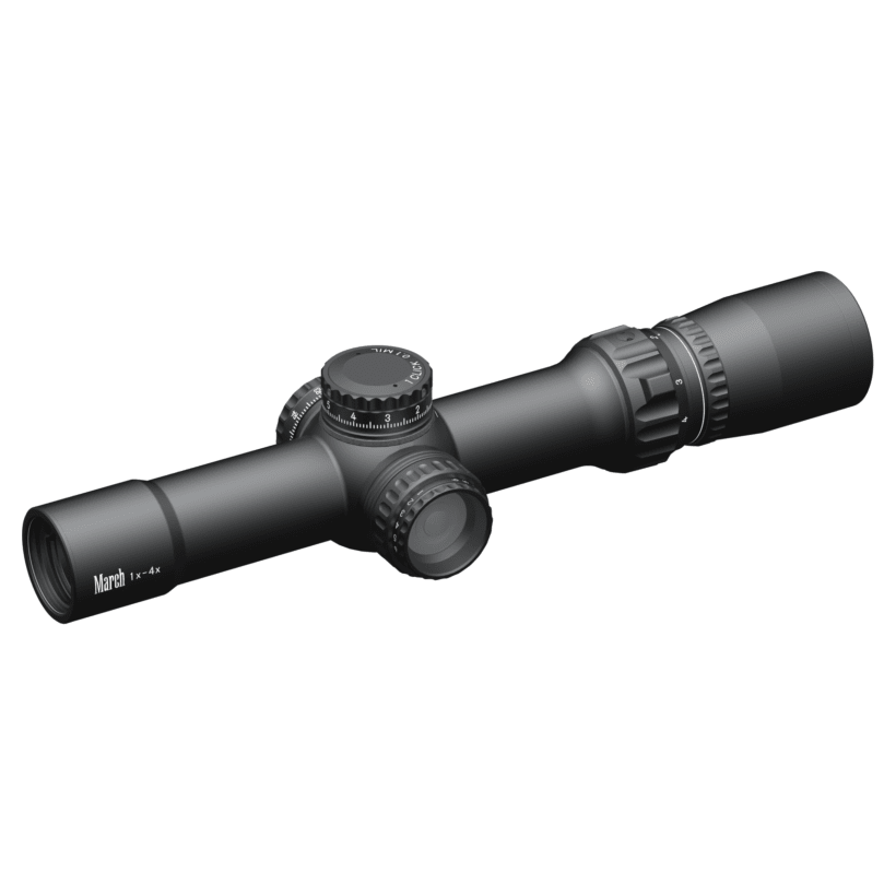 March Compact 1-4x24mm SFP FD-1 Reticle 0.1MIL 6Level Illum Riflescope D4V24IML-FD-1