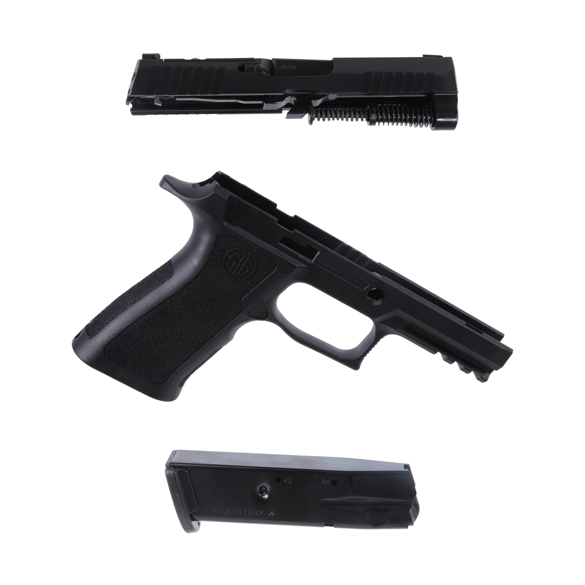 Sig Sauer P320 Cal-X P320 40 S&W Carry Medium Blk (1)10rd Steel Mag X-Change Kit CALX-320XCA-40-BXR3