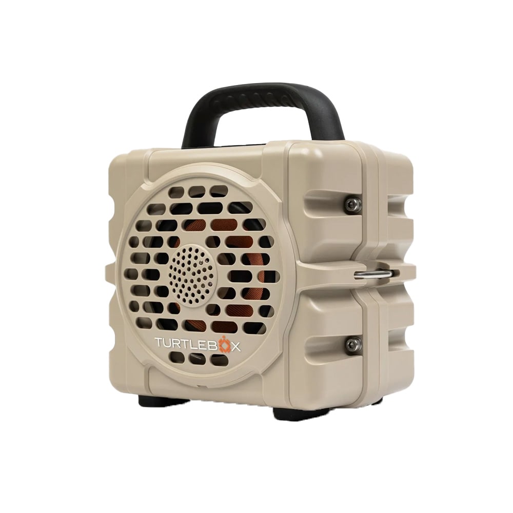 Turtlebox CUB Outdoor Bluetooth Speaker with 2-Unit Pairing & Party Mode, Steel Tie-Downs, 8.6"x7.2"x5.8", 5.3lbs, Tan TB-CUB-G1-TAN-1 - Main Image