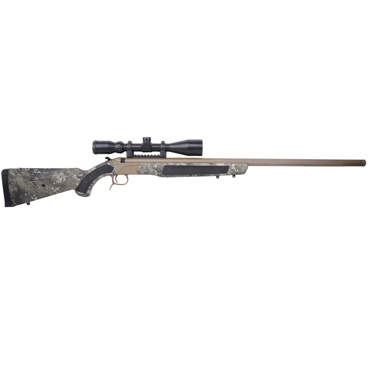 CVA Accura LR-X .45 Cal FDE/Nitride 285 ELR Muzzleloader w/TrueTimber Strata KonusPro 4-12x44 IR BDC Reticle Riflescope PR3208NSCP