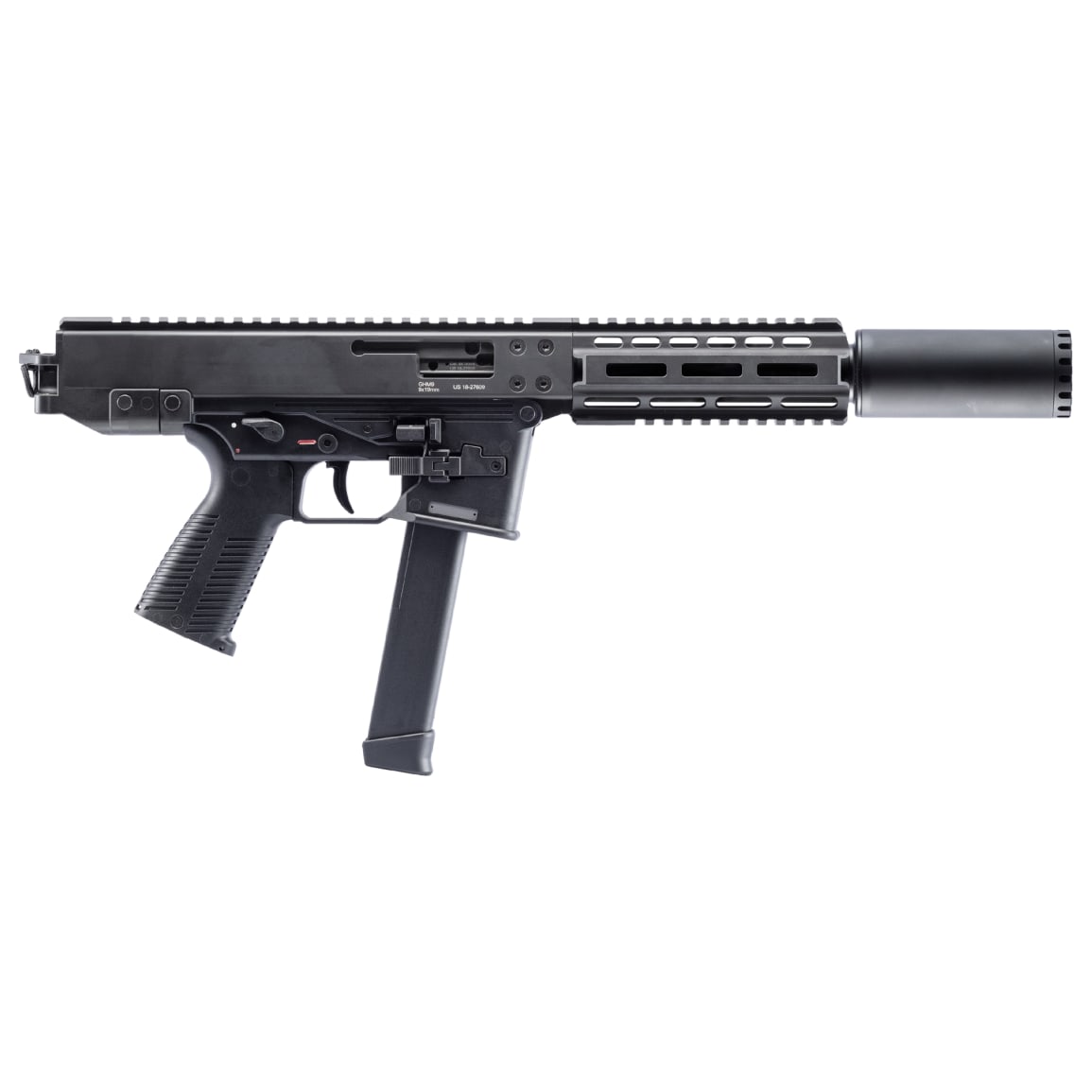 B&T GHM9 SD FRT 9mm 4.3"Bbl Pistol with Glock Lower Receiver and Rare Breed 3-Position FRT w/Integrated Suppressor BT-450002-SD-G-US-KIT-FRT - Main Image