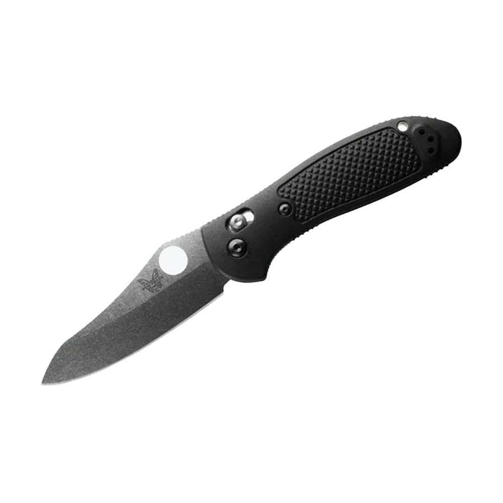 Benchmade Pardue Griptilian AXIS Sheepsfoot Hole Griptilian Black Grivory Knife 550-S30V