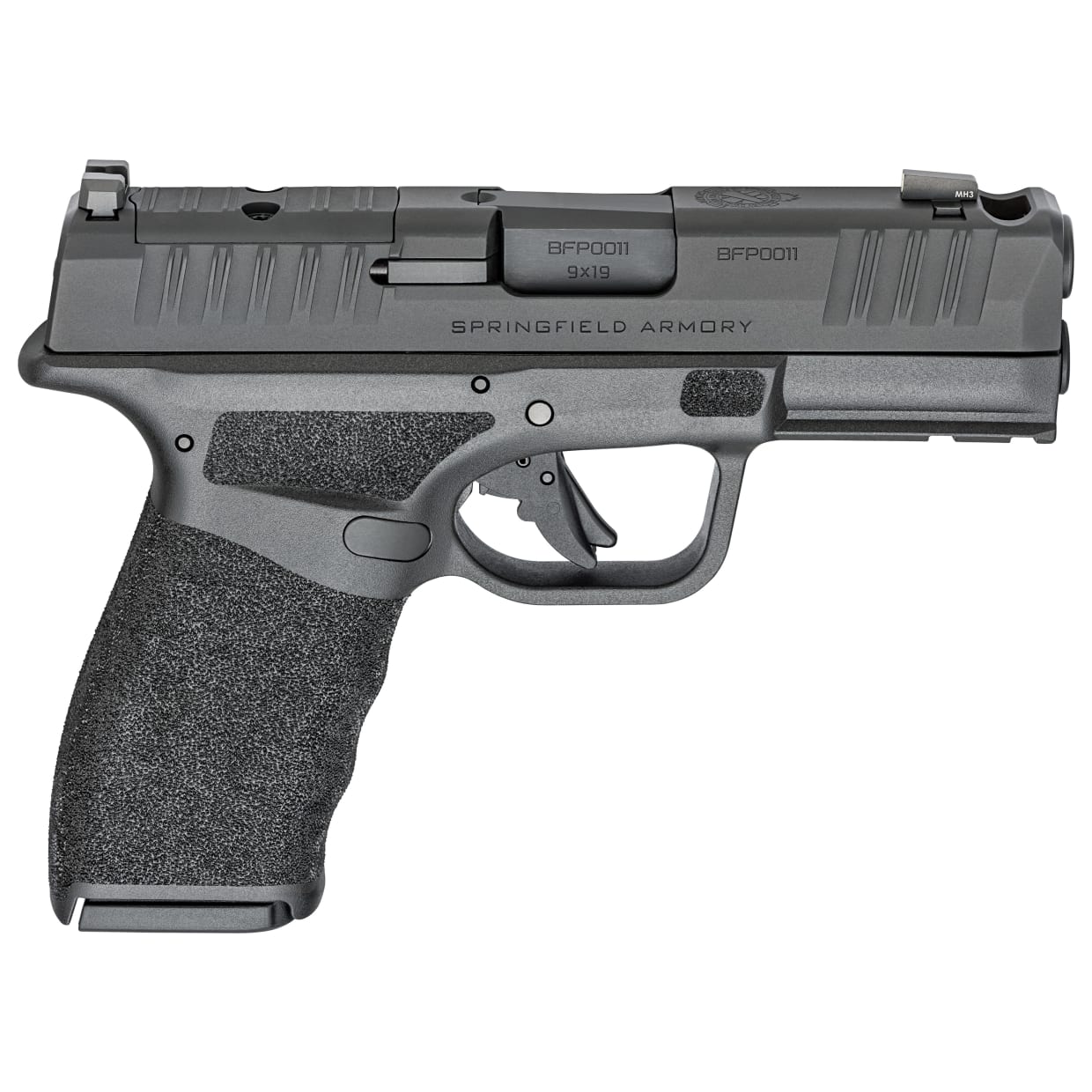 Springfield Armory Hellcat Pro Comp 9mm 3.8" Bbl Black Optic Ready Handgun w/ Tritium Sights. 2x15rd Mags HCP9379BOSP-15-COMP - Main Image