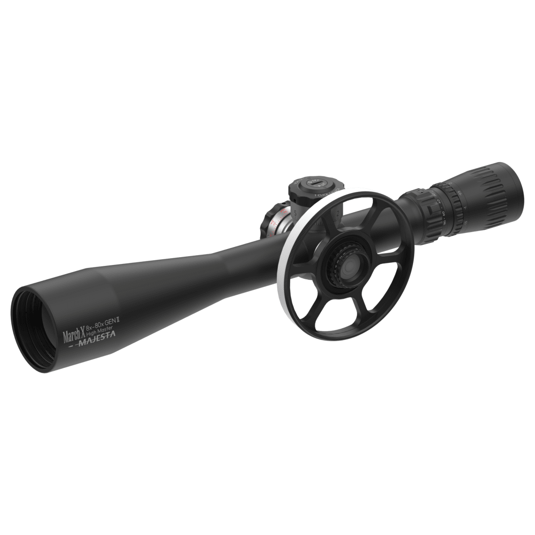 March-X Tactical "High Master" Majesta II 8-80x56mm SFP MTR-WFT 1/8MOA 6Level Illum Riflescope w/Mid Whl & Writable Turrets D80HV56WTIW-G2-FTP-MTR-WFT