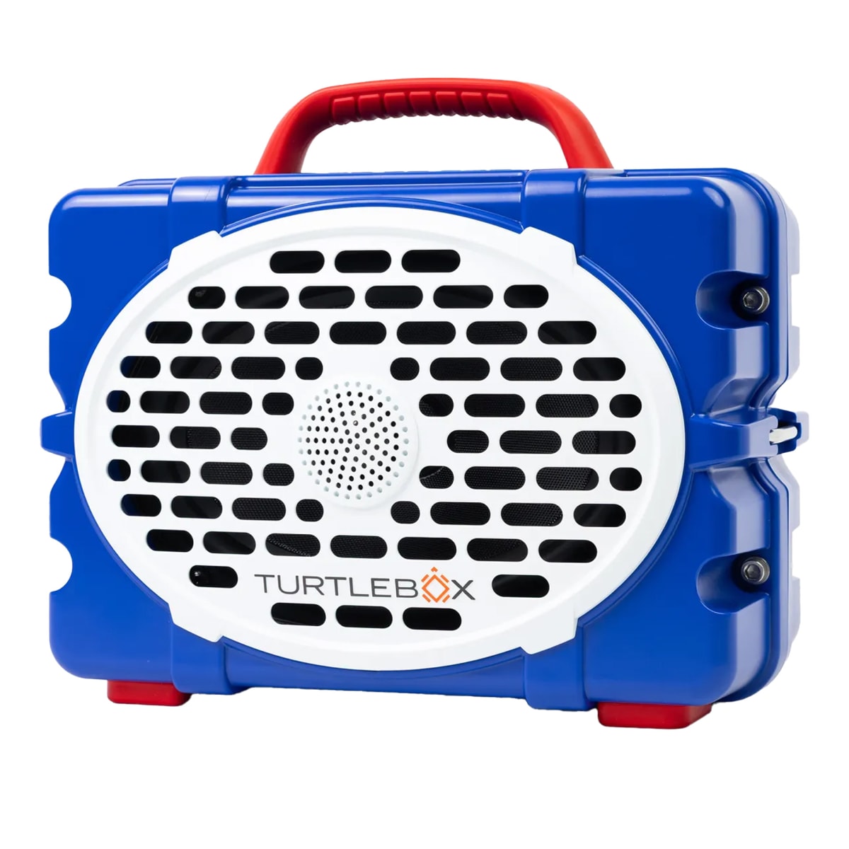 Turtlebox GameDay Series 2.0 Original Outdoor Bluetooth Speaker w/ Party Mode, Waterproof, 25hr Battery, Blue/Crimson TB-ORIG-G3-BLUE-WHT-RED-2 - Main Image
