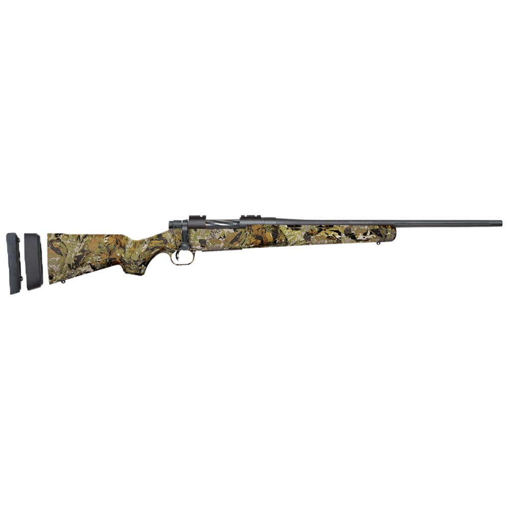 Mossberg Patriot Super Bantam 6.5 Creedmoor 20" Fluted Bbl Bolt Action Rifle w/ 5rd Box Magazine, Synthetic Stock, Veil Ancient Bark Camo 28203 - Main Image