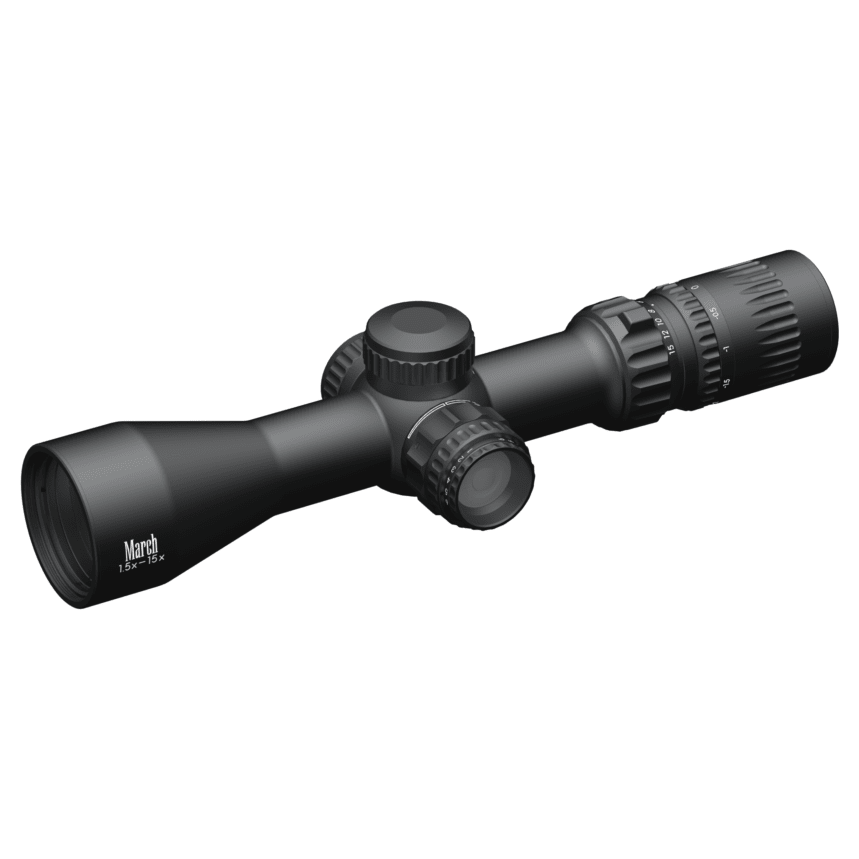 March 1.5x-15x42 FD-1 Reticle 0.1MIL Illuminated Riflescope D15V42IML-FD-1