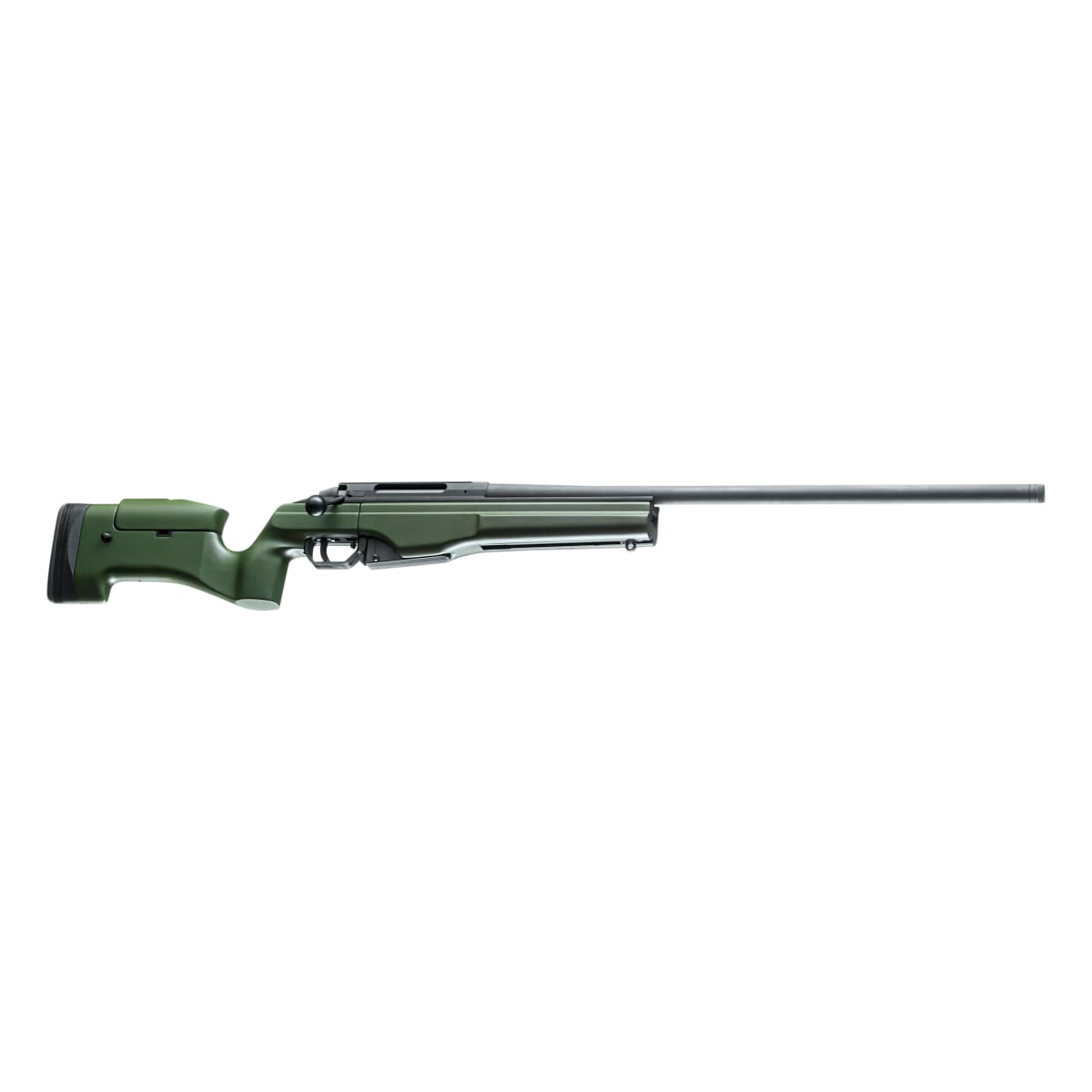 Sako Trg-22 Blued Steel 308 WIN No Sights 26 BBL 1:10 5/8x24 TPI RH TS Trig 10RD Synth Aluminium Body / Military Green J03064