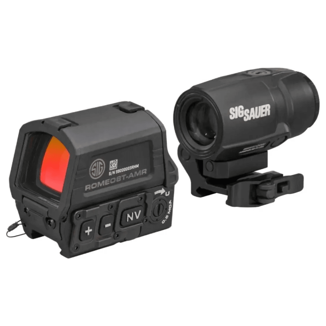 Sig Sauer ROMEO8T-AMR 1x40mm QBCD 2.0 MSAR Red Dot Sight/JULIET3T-MICRO 3x22mm MSAR-Compatible Micro Magnifier Combo Kit SORJ8T101