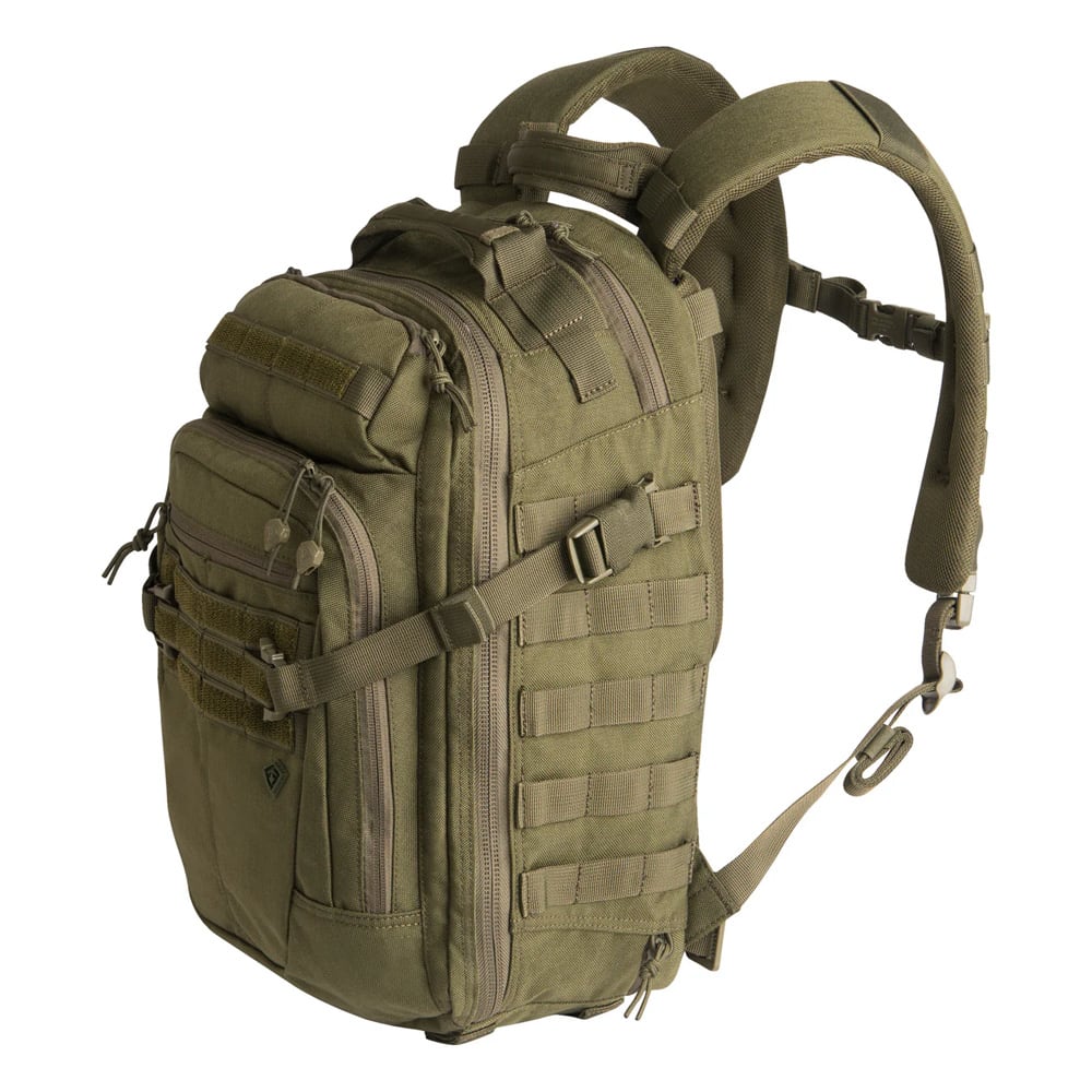 First Tactical Specialist Half-Day 25L OD Green Backpack w/ Shovel Backboard & YKK Zippers 180006-830-1SZ - Main Image