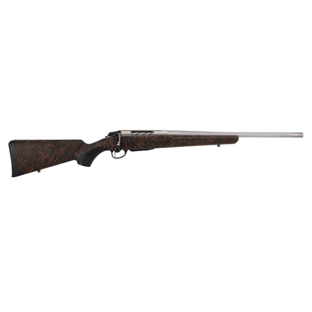 Tikka T3X Lite Stainless Steel 270 WIN NS 20 Fluted BBL 1:1/10 5/8x24 TPI RH 3RD Synth / Roughtech Black Paint Orange Web J03795