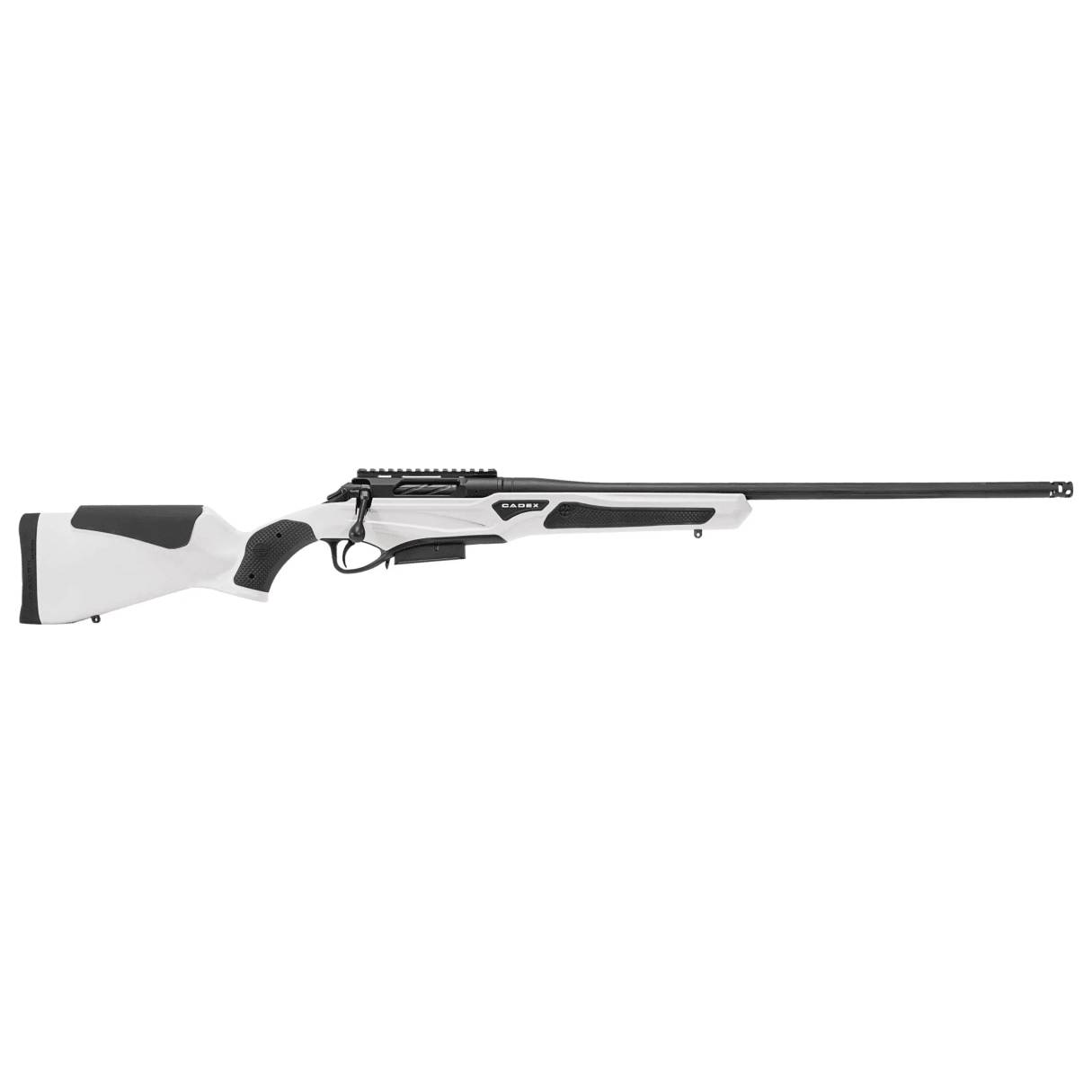 Cadex Defense CDX-R7 SPTR SA .308 Win 20" 1:10" Sporter Bbl Hybrid White/Black Rifle w/Hunting-Style MB CDXR7-SPTR-308-20-DI00-D4E1N-HWB