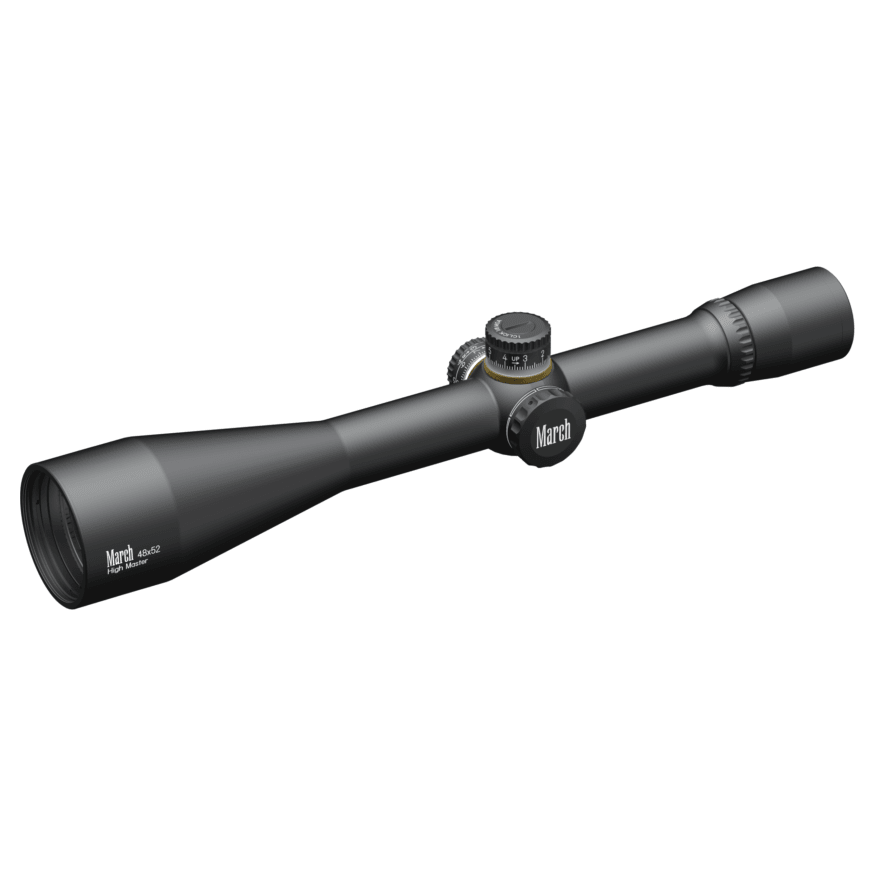 March Fixed Power "High Master" 48x52BR LR Reticle 1/8MOA Riflescope D48F52