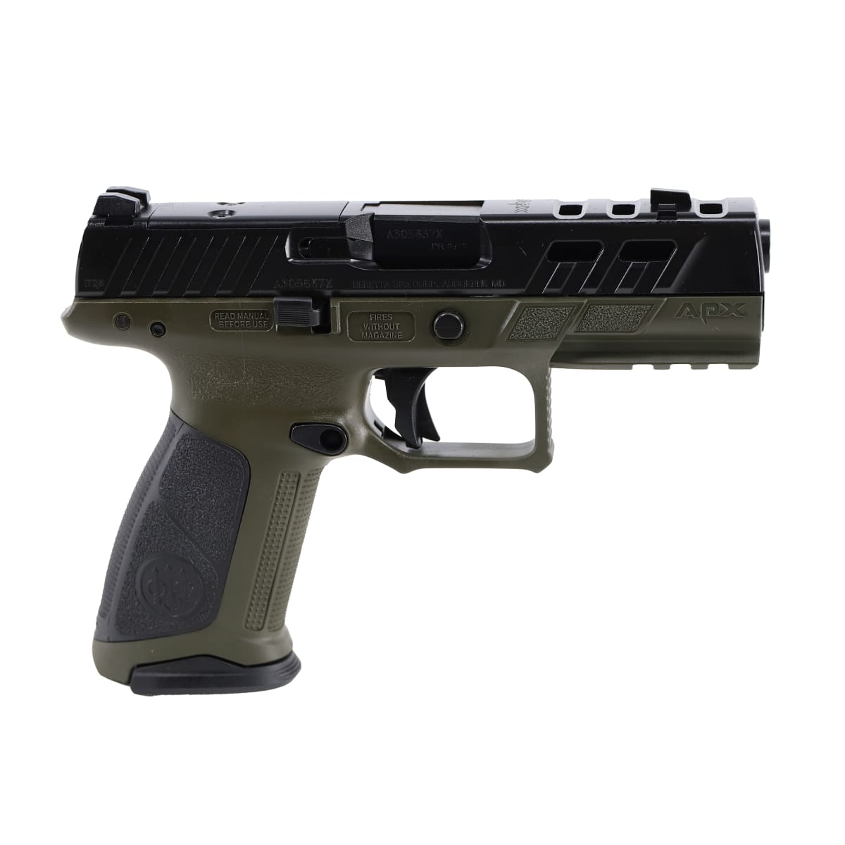 Beretta APX-A1 Full Size Ported 9x19mm 4.25" Bbl Striker Olive Drab Green Pistol w/(3) 15rd Mags JAXA1F915PTODG - Main Image
