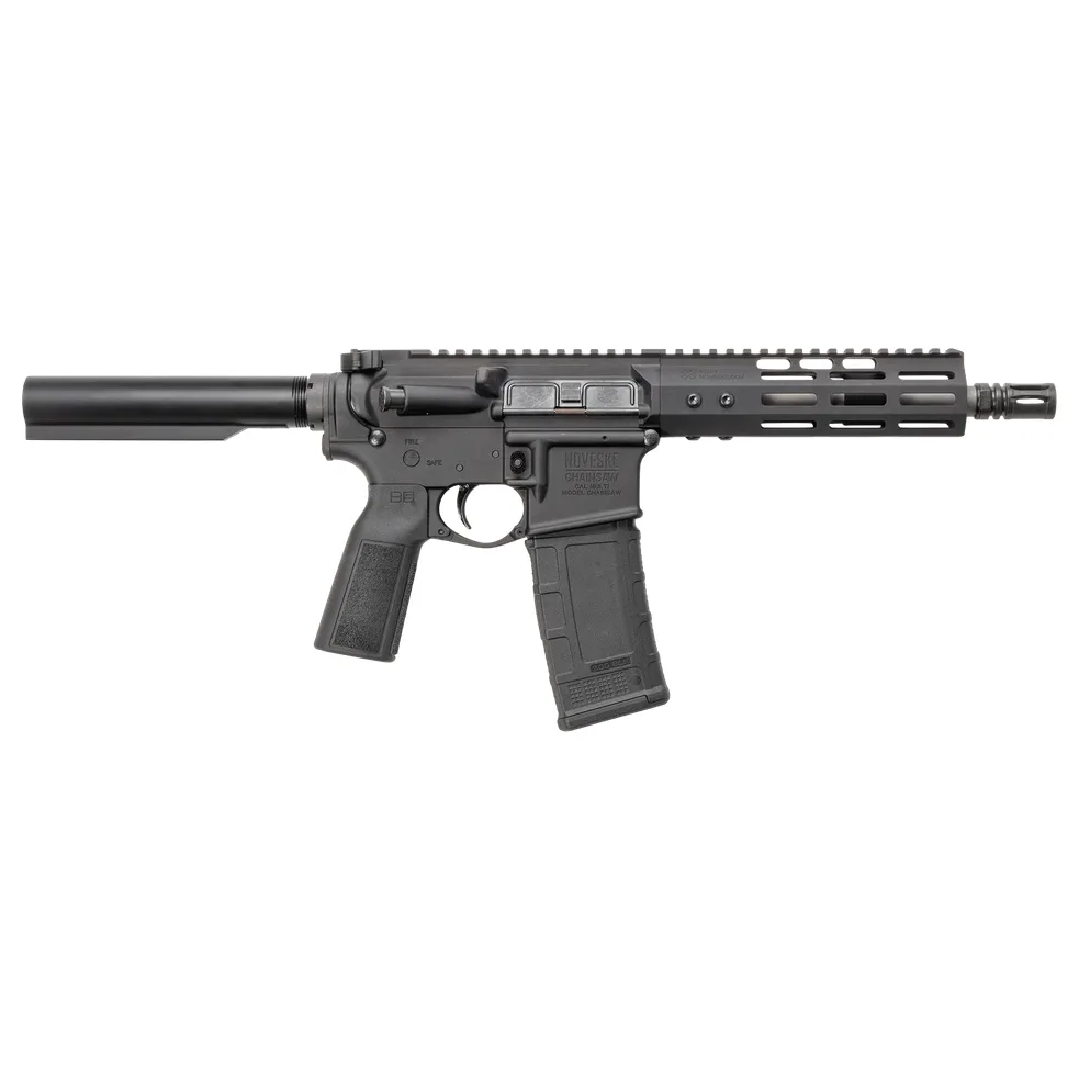 Noveske Chainsaw .300 BLK 5/8x24 1:7 SS 7.94" Bbl A2 FH NSR-7 M-LOK Love Handle NSS Trigger Braceless Receiver Ext Type 22 Grip Black Pistol 2001104 - Main Image