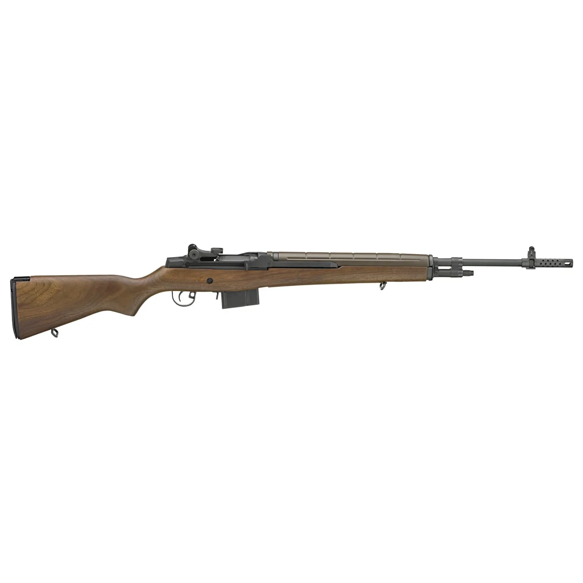 Springfield Armory M1A Loaded Standard .308 Win 22" Bbl Walnut CA Compliant Rifle w/ Match Blade Sights, Muzzle Brake, 1x10rd Mags MA9222CA - Main Image