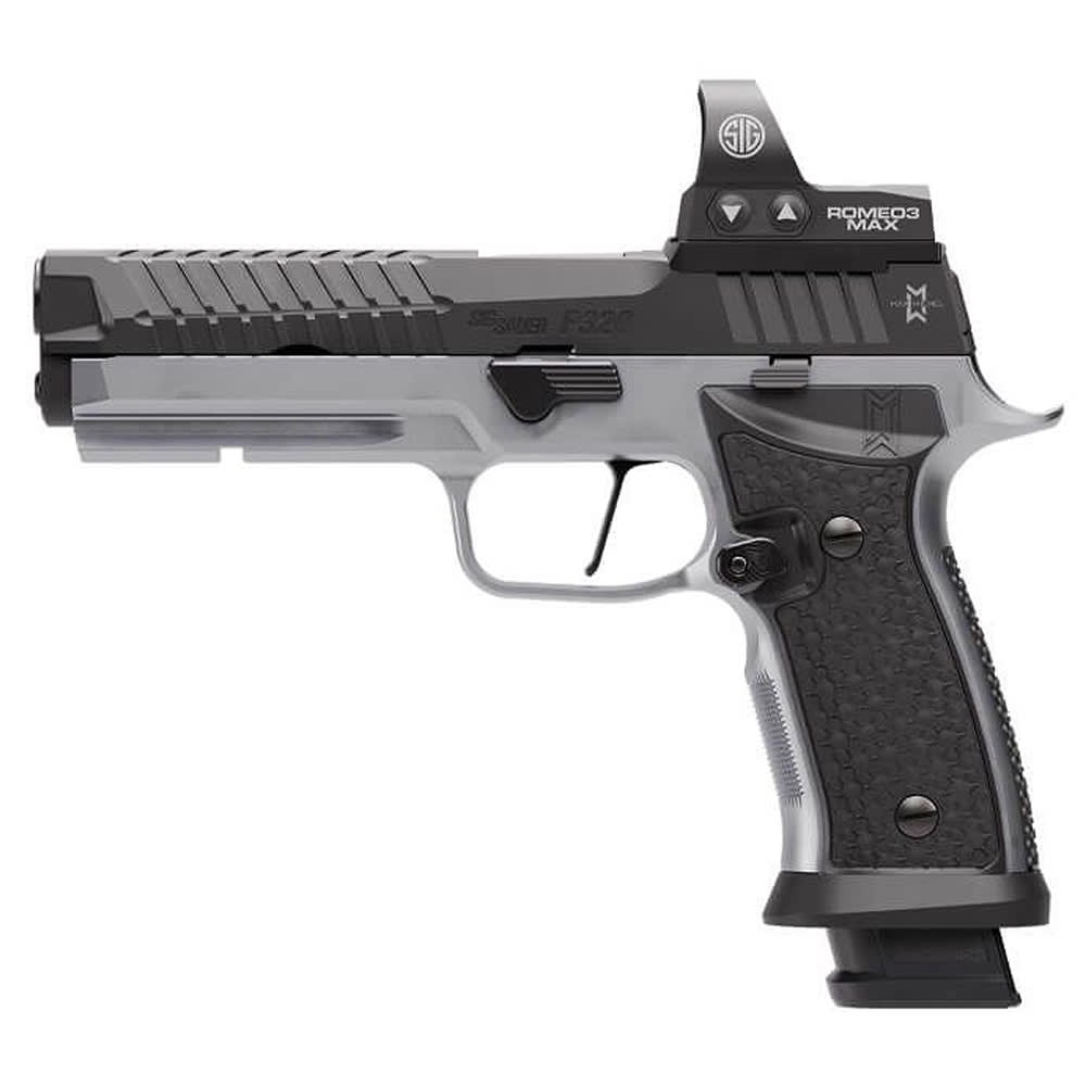 Sig Sauer P320-SXG Max 9mm 5" Bbl SS Slide Romeo3Max 6 MOA Flat Blade Competition Trg Pistol w/21rd Mag 320SXG5-9-MAXM