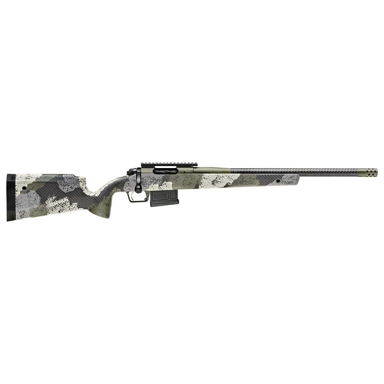 Springfield Armory Model 2020 Waypoint 6mm Creedmoor 20" Carbon Fiber Bbl Evergreen Rifle w/ Carbon Fiber Stock, Pc Rail, 1x5rd AICS Mag BAW9206CMCFG - Main Image