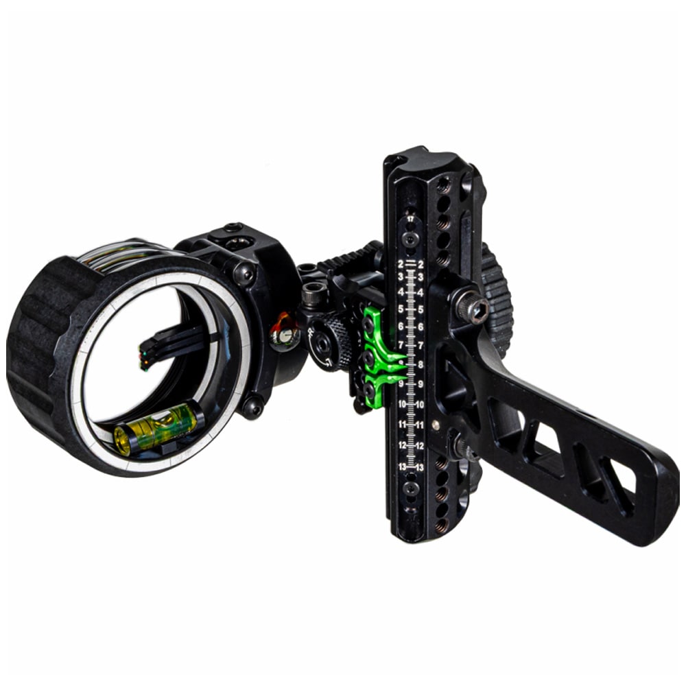 Driver Slider Sight-Mathews Bridge-Lock - w/ AccuStat II Scope - Micro 4 Pins - .010 Fiber - Stealth ADVR-B410-4AB