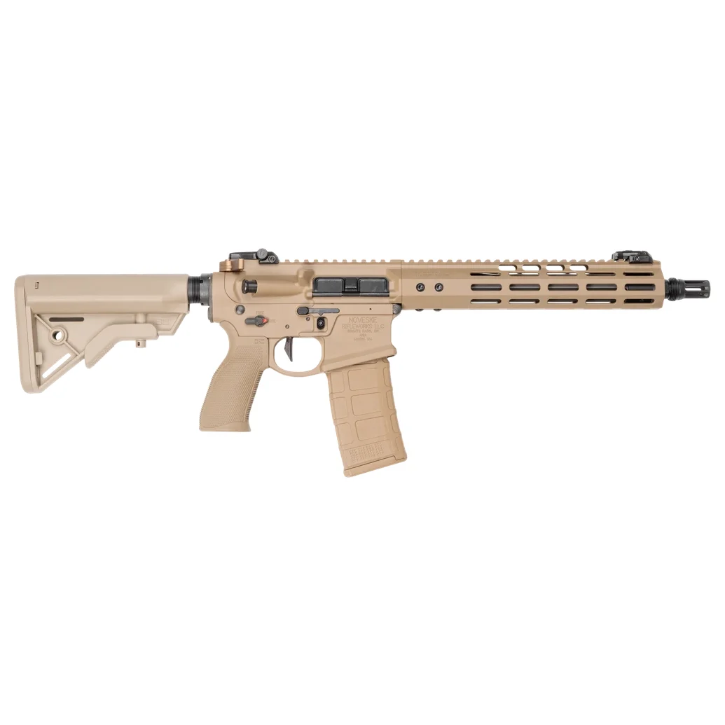 Noveske N4 Commando DDF 5.56mm 5/8x24 1:7 SS 11.5" Bbl Pig Pen FH NSR-10.75 M-LOK Love Handle SD-E Trigger Stock Receiver Ext FDE SBR 02002697-FDE - Main Image