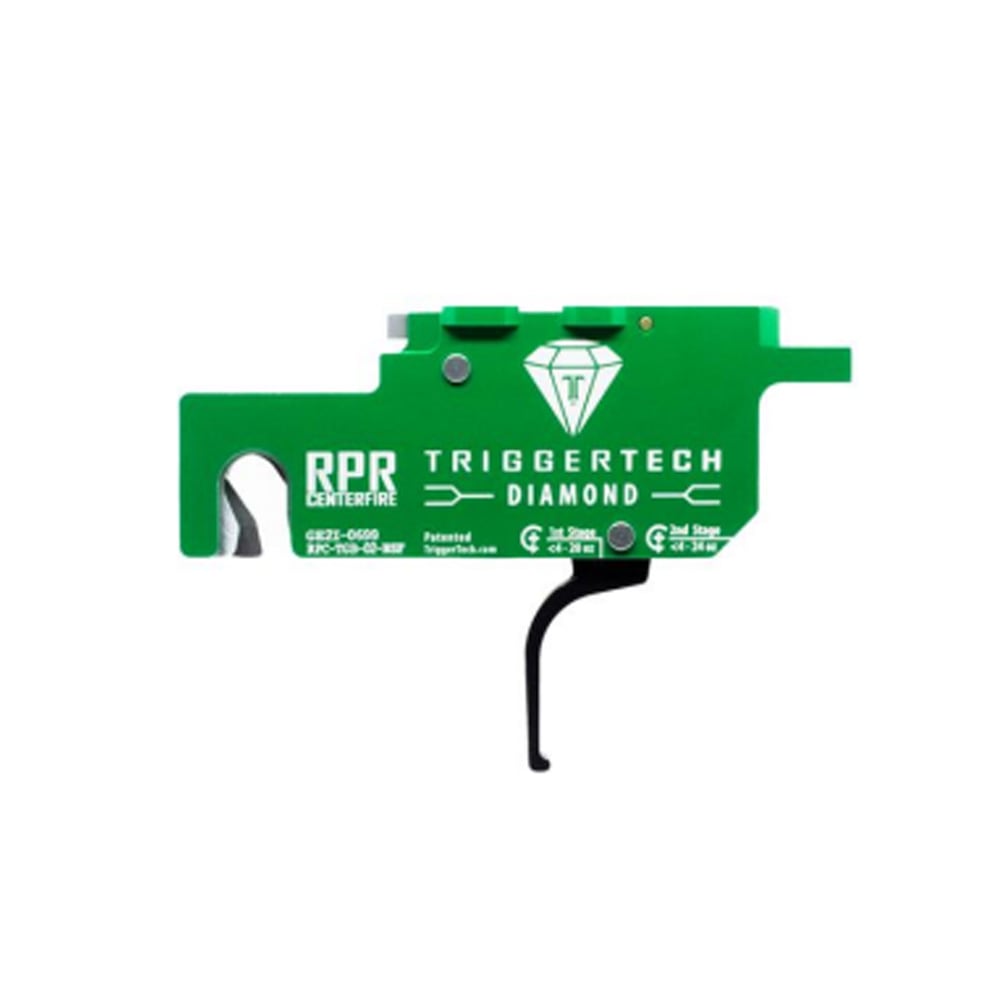 TriggerTech Ruger Precision Rifle Centerfire Gen 1-3 Two-Stage, Straight Flat, 0.2-2.0 lbs Adjustable Green Diamond Rifle Trigger RPR-TGB-02-NSF