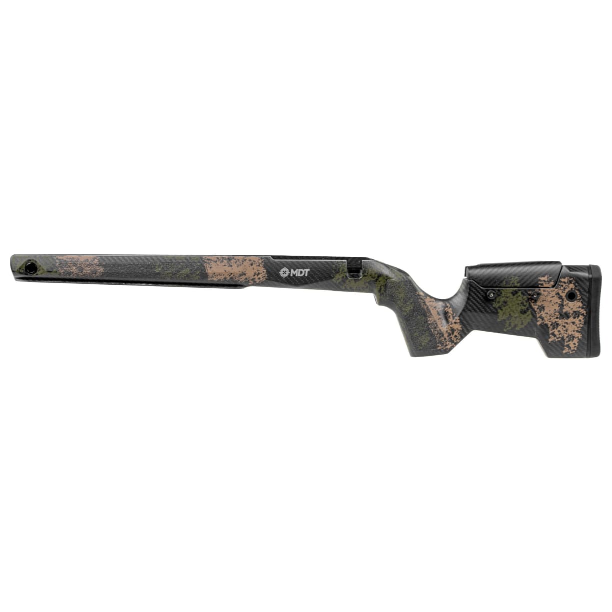 MDT CRBN Stock Rem 700 Short Action Left-Hand LH Fixed ARCA Highland Green and Flat Dark Earth (HGF) Chassis System 114998-HGF - Main Image