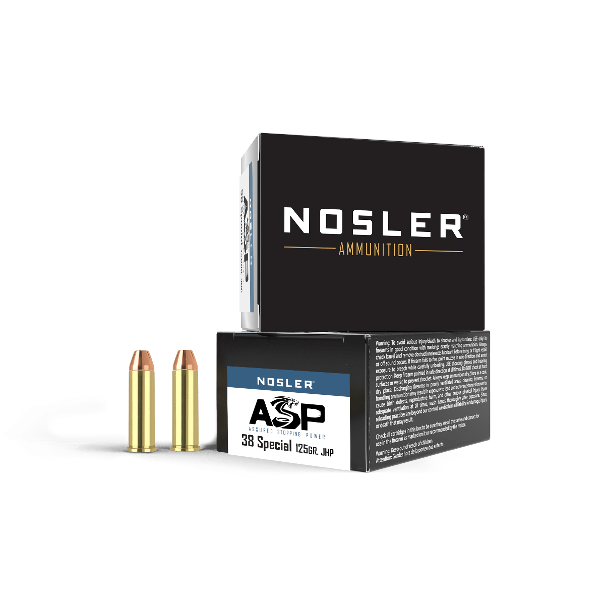 Nosler Handgun Assured Stopping Power ASP-38 Special 125g JHP (20ct) Ammunition 40137 - Main Image
