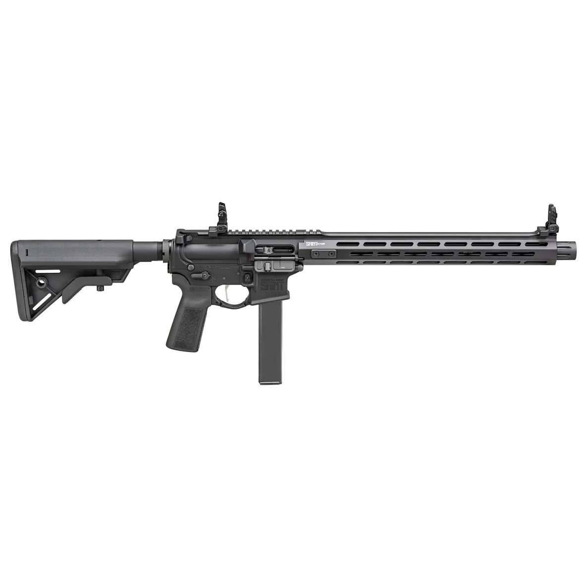 Springfield Armory Saint Victor 9mm 16" Bbl Black Rifle w/ B5 Stock, Adj Flip-Up Sights, 1x32rd Mag STV91609B - Main Image