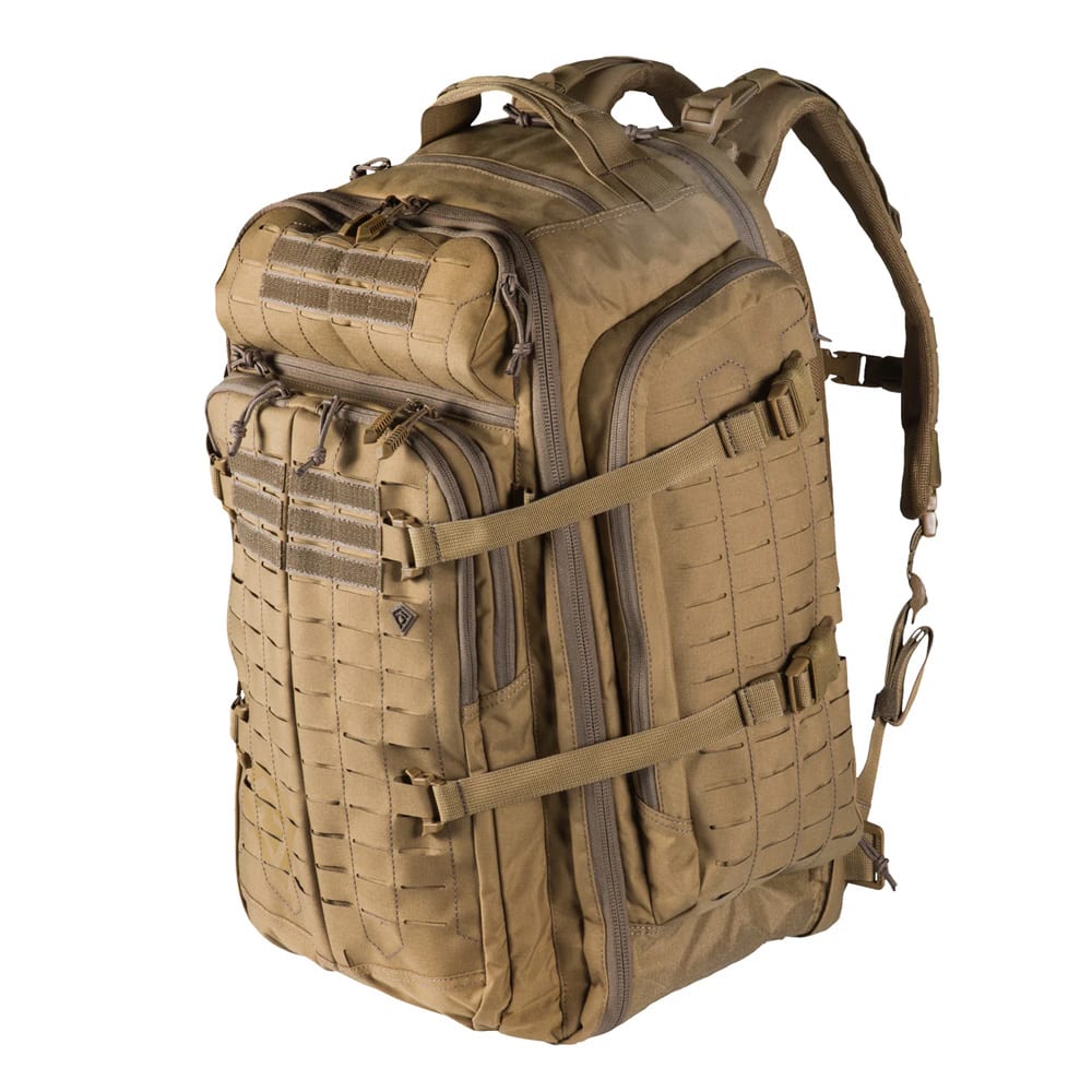 First Tactical Tactix 3Day 62L Coyote Backpack Plus w/ YKK Zippers, Shovel Backboard, Lynx Laser-Cut Platform MOLLE/PALS Compatible 180035-060-1SZ - Main Image