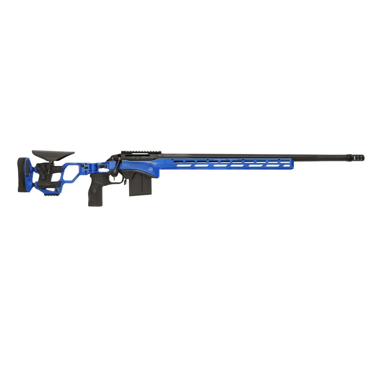 Cadex Defense CDX-SS SEVEN S.T.A.R.S. PRO 6.5 Creedmoor 26" 1:8" Bbl Hybrid NRA Blue/Black Rifle w/Hunting-Style MB CDXSS-PRO-6.5-26-CS20-D2B1N-HNR