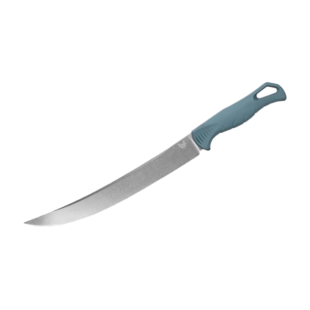 Benchmade Fishcrafter 9" Fixed Blade Trailing-Point Depth Blue Santoprene Knife 18020