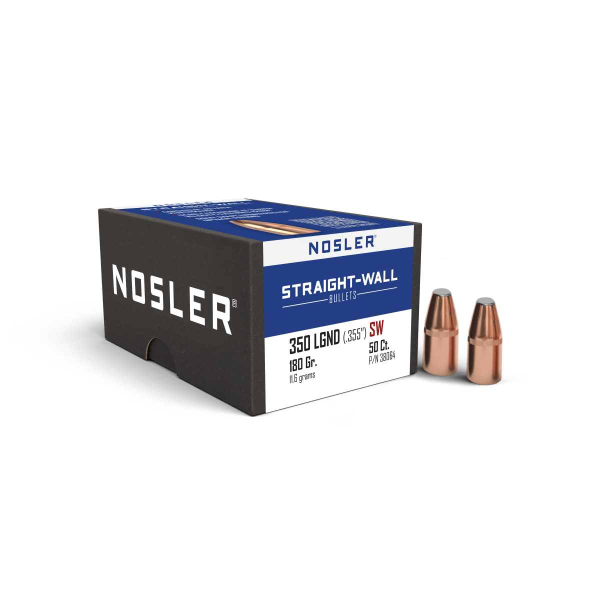 Nosler Straight-Wall SW-350 LGND (.355") 180g PP C470 (50ct) Bullets 38064